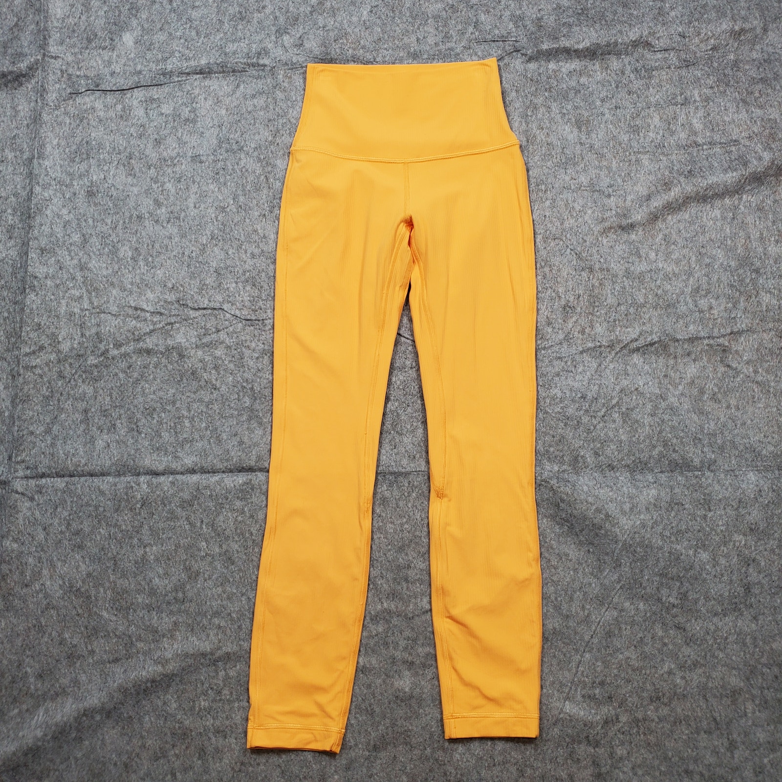 Lululemon Leggings Womens 2 Align Ribbed High Rise Pant 25" Mango Dream Yoga Run